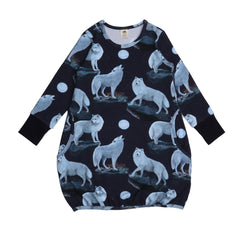 Long sleeve dress made of cotton (organic)
